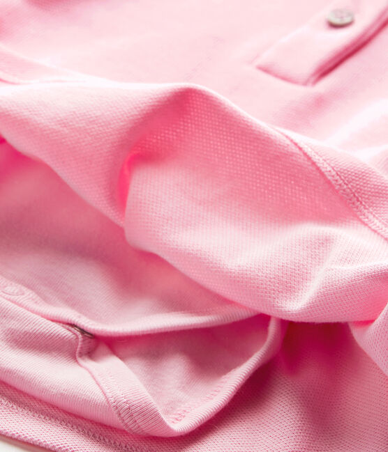Baby girl's short-sleeved dress BABYLONE pink