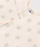 Rib knit star print cardigan for baby AVALANCHE beige/ARGENT