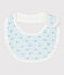 Rib knit baby bibs FRAICHEUR blue/MULTICO white