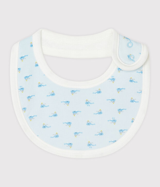 Rib knit baby bibs blue/multicolor