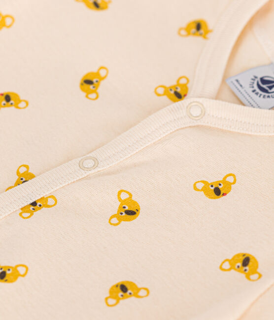 Babies' Koala-design Short Cotton Playsuit AVALANCHE white/MULTICO