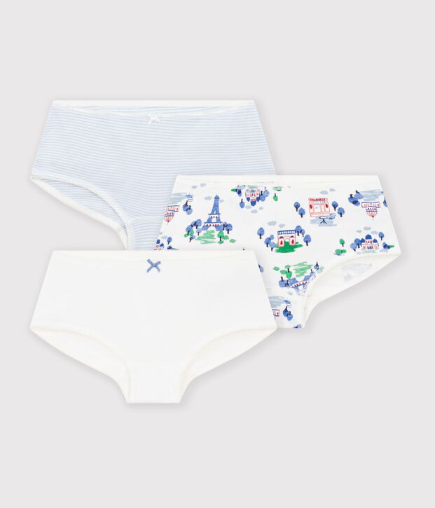 Pack of Paris print cotton shorties for children multicolor