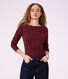 Women's sailor collared cotton T-shirt with long sleeves