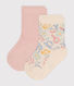 Babies' flower-patterned socks - 2-Pack
