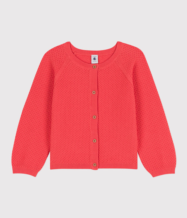 Girls' Cotton Cardigan orange