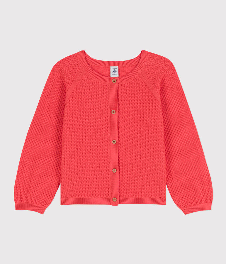 Girls' Cotton Cardigan orange