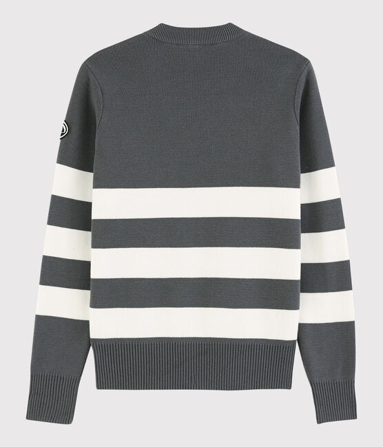 Women's Navy Cotton Pullover ORAGE grey/MARSHMALLOW white