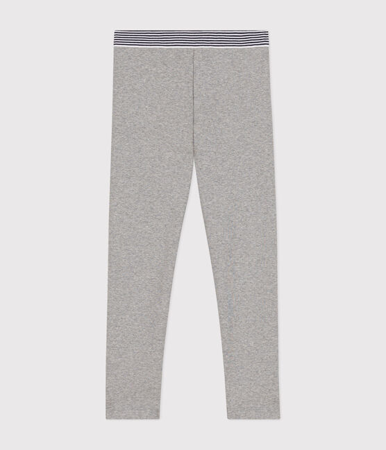 Girls' jeggings in cotton with elastane CHATON CHINE grey