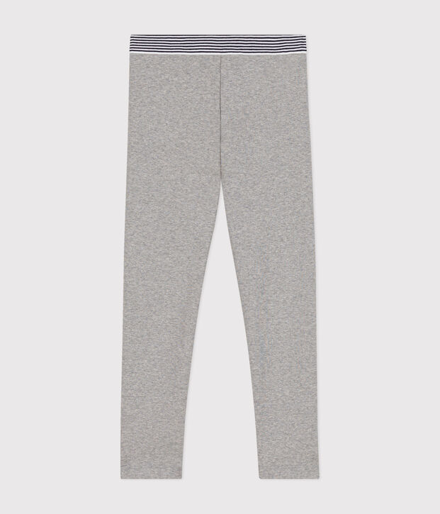 Girls' jeggings in cotton with elastane grey
