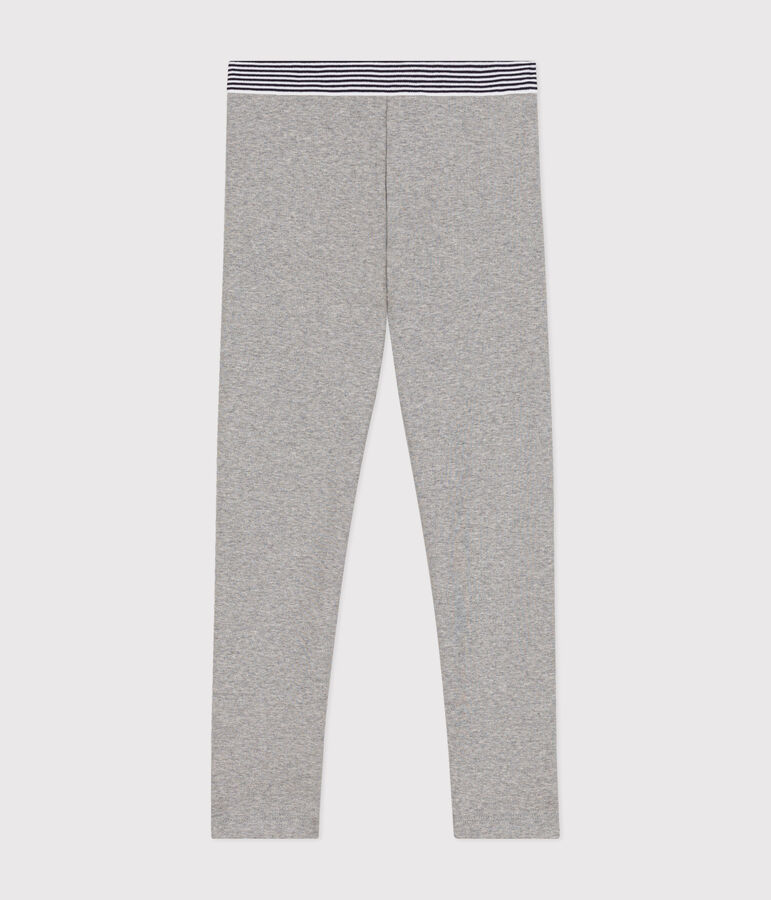 Girls' jeggings in cotton with elastane grey