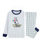 Boys' Tube Knit and Rib Knit Pyjamas MARSHMALLOW white/MULTICO white
