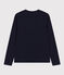 Women's Straight V-Neck Cotton T-Shirt SMOKING blue