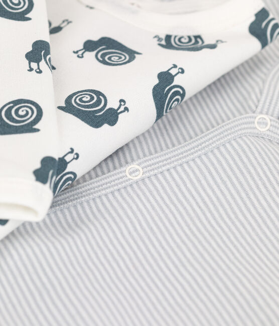 Babies' Snail Patterned Cotton Sleepsuits - 2-Pack variante 1