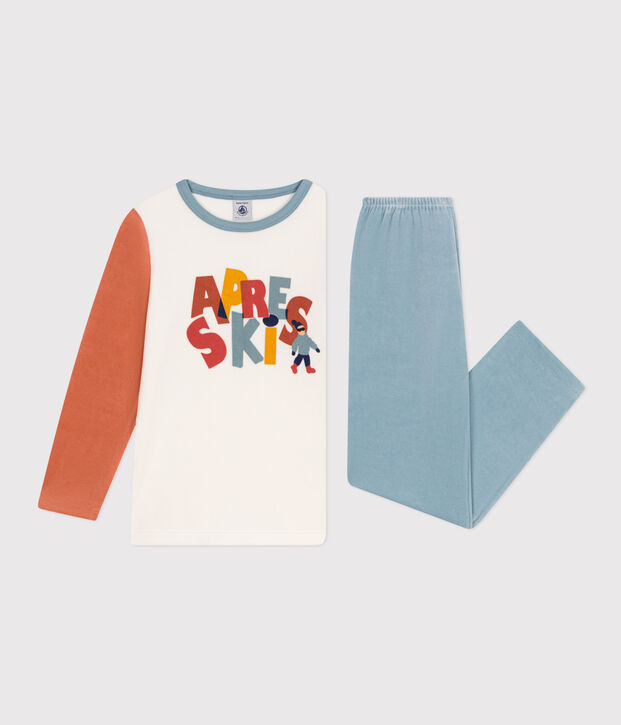 Children's Unisex Velour Pyjamas blue/multicolor
