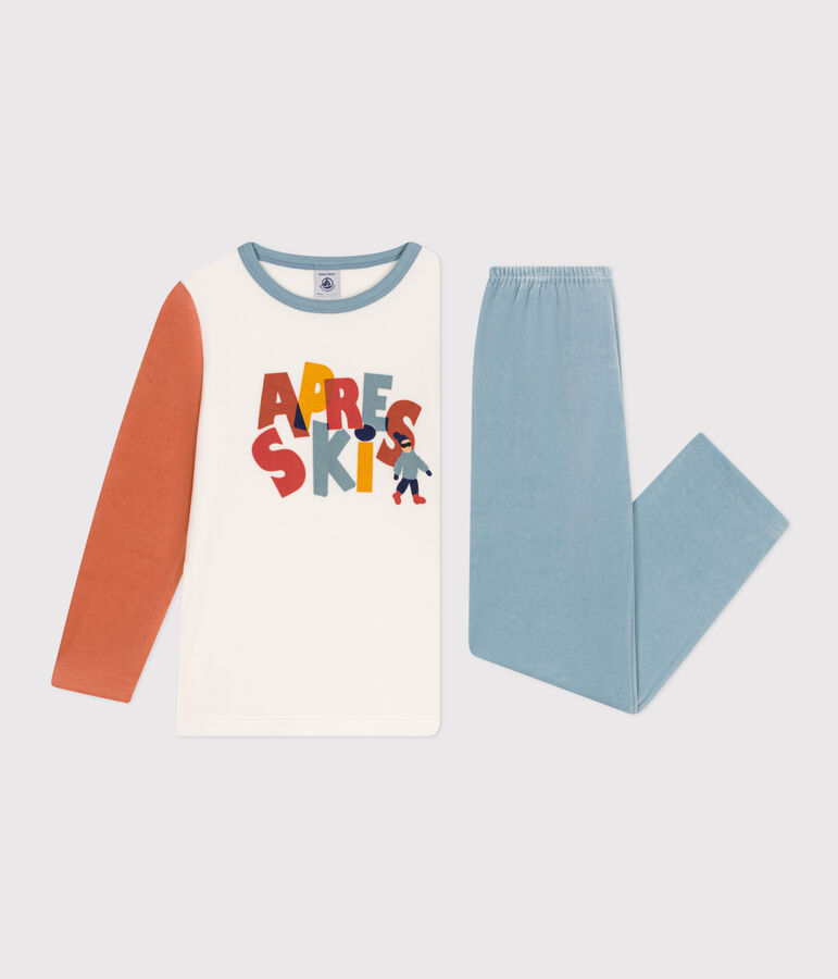 Children's Unisex Velour Pyjamas blue/multicolor