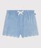 Babies' shorts in embroidered chambray blue