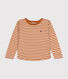 Children's Long-Sleeved Stripy Tube Knit T-Shirt