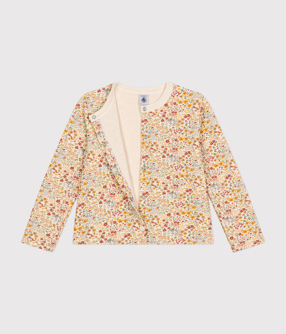 Girls' tube knit cardigan AVALANCHE /CUIVRE /MULTICO