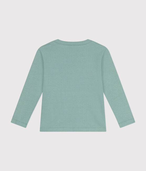 Children's long-sleeved rib knit unisex t-shirt PAUL green
