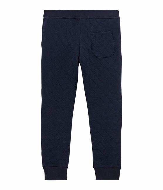 Boy's quilted double knit trousers SMOKING blue