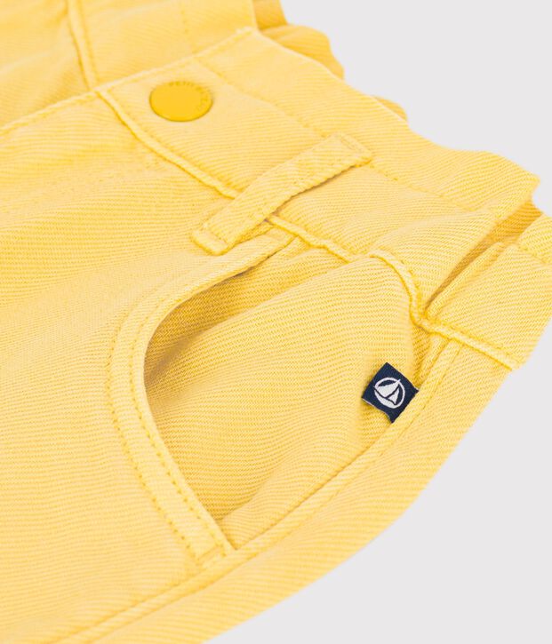 Children's cotton trousers yellow