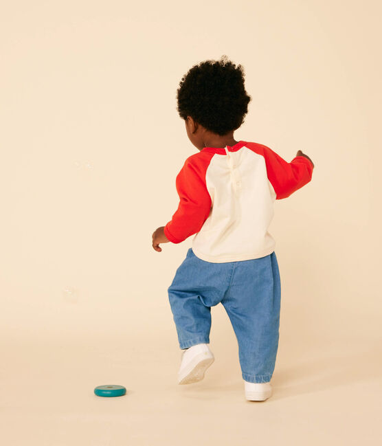 Babies' Lightweight Fleece Sweatshirt AVALANCHE red/AURORA