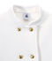 Girl's quilted double knit coat MARSHMALLOW white