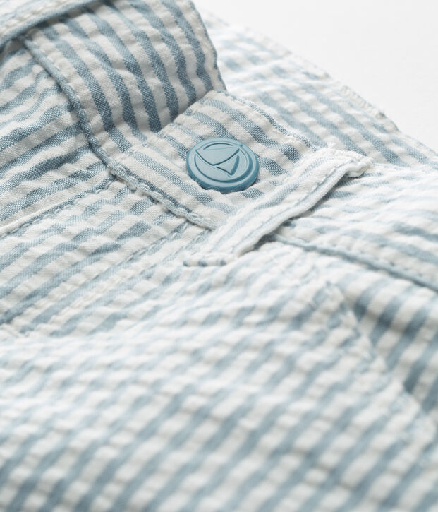 Baby boys' striped trousers blue/white