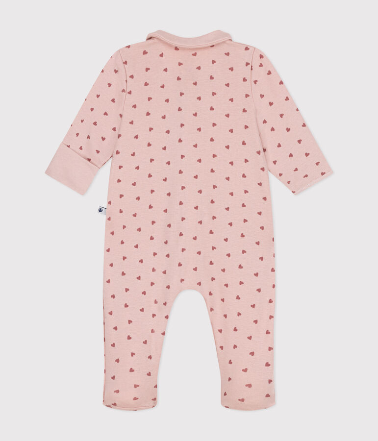 Babies' printed cotton pyjamas SALINE pink/ROSEWOOD