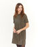 Women's Short-Sleeved Checked Dress variante 1