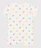 Babies' short heart print cotton jumpsuit MARSHMALLOW white/MULTICO white