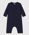 Babies' Quilted Tube Knit Jumpsuit SMOKING blue