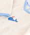 Babies' velour pyjama suit with a back opening MONTELIMAR CHINE beige