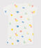 Babies' short printed cotton jumpsuit MARSHMALLOW white/MULTICO white