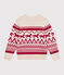Children's patterned wool and cotton jumper AVALANCHE red/TERKUIT