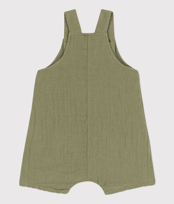 Babies' Cotton Gauze Dungaree Shorts MARECAGE green