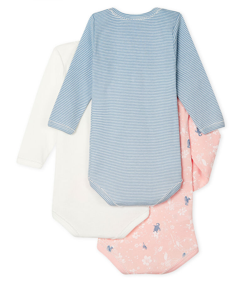 Baby Girls' Long-Sleeved Bodysuit - 3-Piece Set multicolor