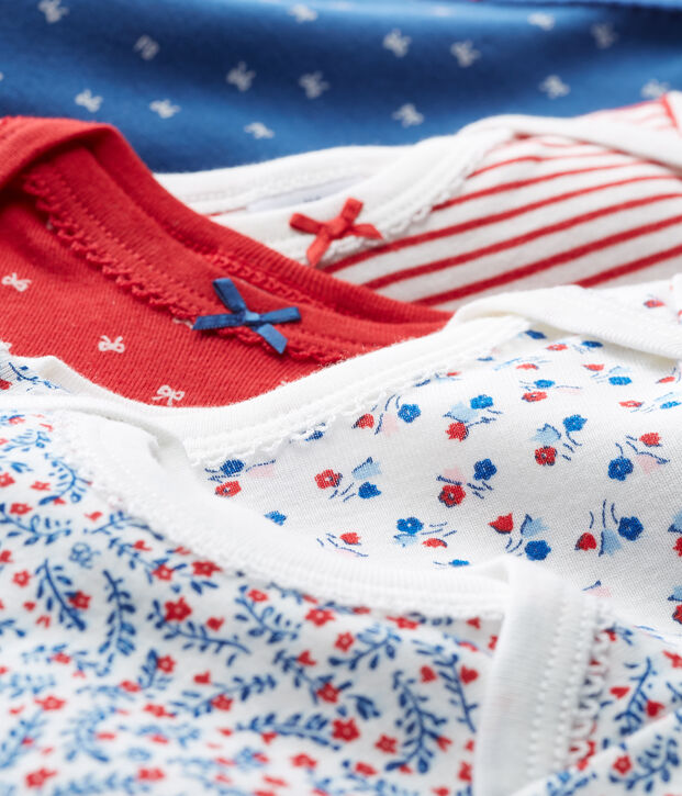 Baby Girls' Short-Sleeved Bodysuit - Set of 5 multicolor