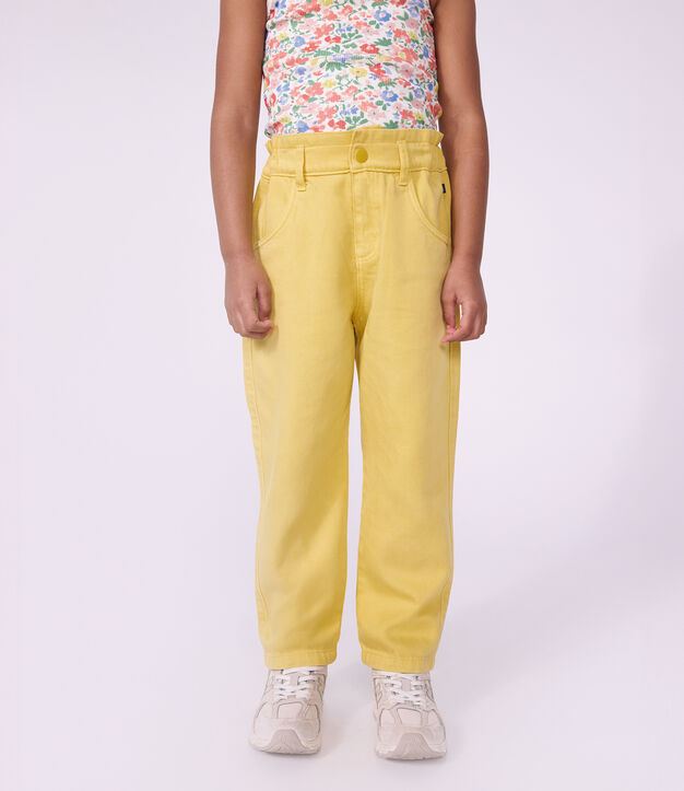 Children's cotton trousers yellow