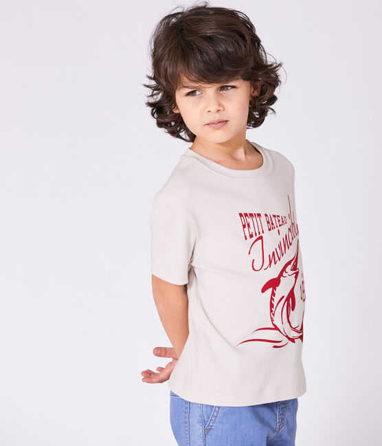 Boys' T-shirt with motif Feta white