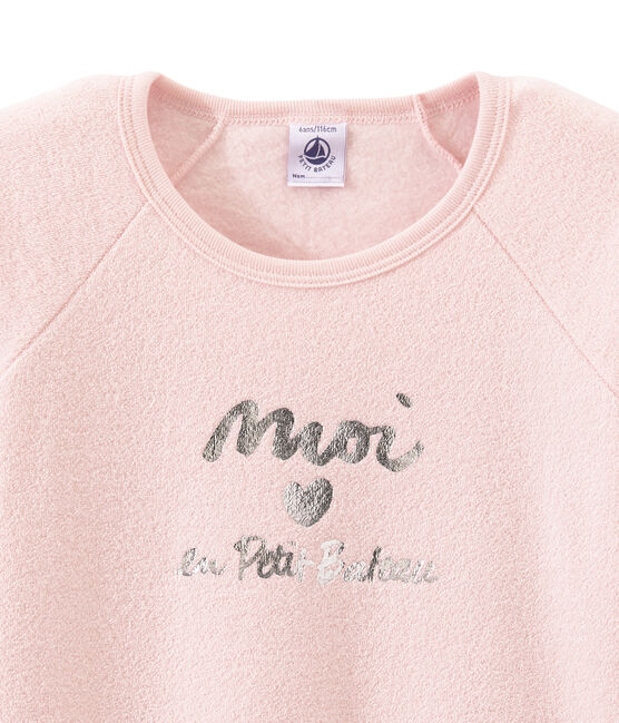 Little girl's pyjamas in extra warm brushed towelling. JOLI pink