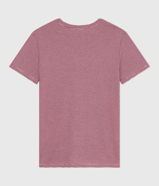 Women's Iconic short-sleeved cotton T-shirt AMARANTE red/MARSHMALLOW
