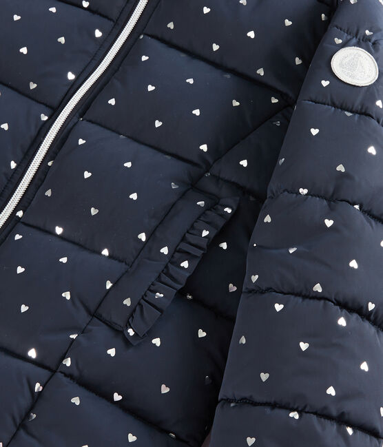 Girls' puffer jacket SMOKING blue/ARGENT