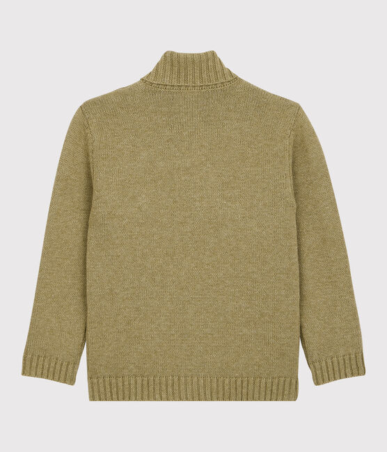 Boys' Wool/Cotton Cardigan JERRYCAN MOULINE /MULTICO