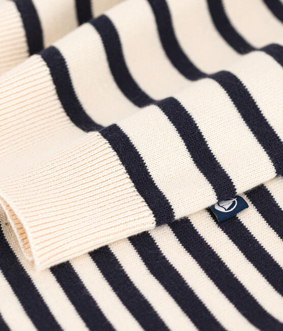 Women's Cotton Breton Top AVALANCHE white/SMOKING blue