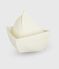 Babies' silicone boat bath toy MARSHMALLOW white
