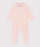 Babies' Plain Pink Velour Pyjamas SALINE pink