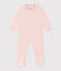 Babies' Plain Pink Velour Pyjamas