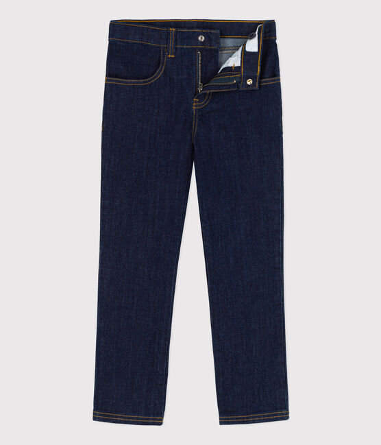 Girls' Denim Slim-Fit Trousers DENIM BRUT blue