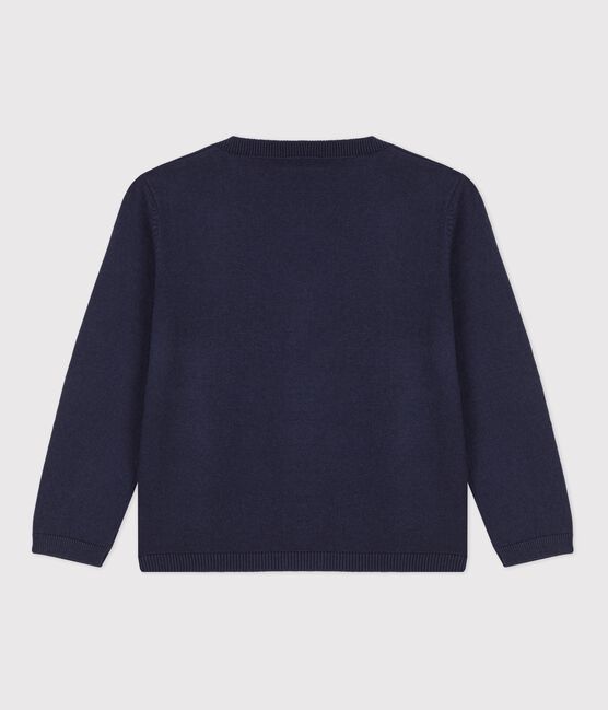 Boys' Wool/Cotton Cardigan SMOKING blue